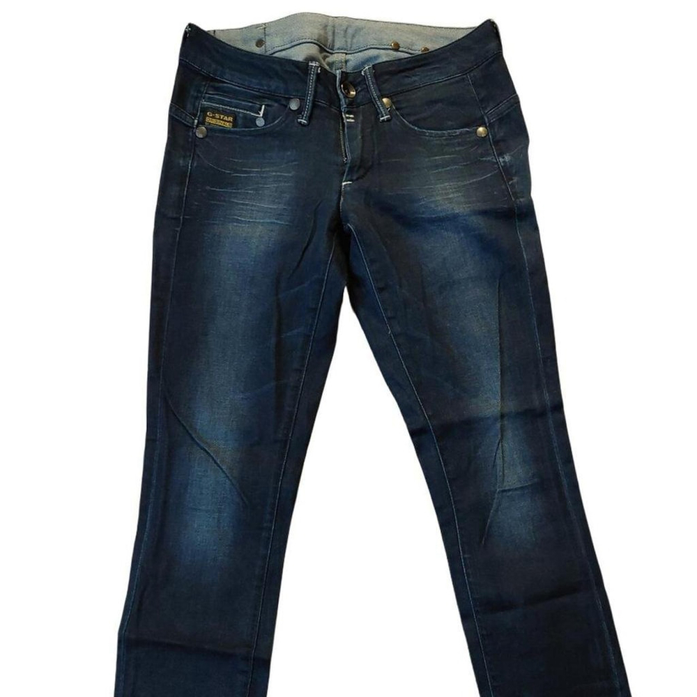 Retro Vintage G-Star Raw Midge Skinny Cropped Blue Denim Jeans Sz 26 NWOT